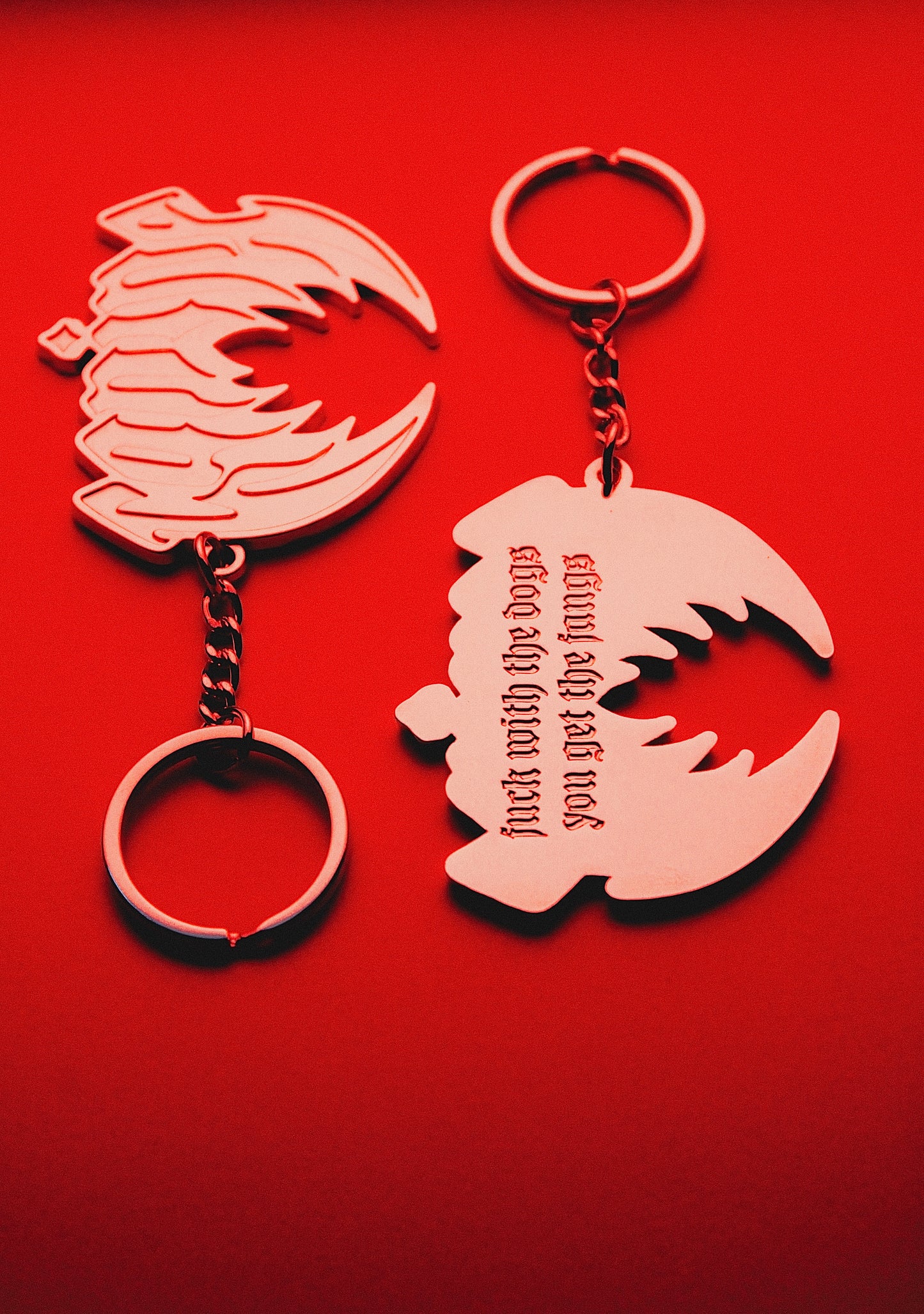 CHROME LOGO KEYCHAIN